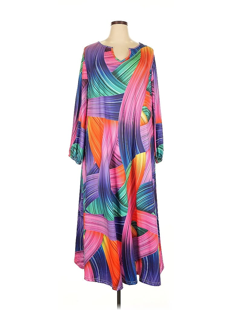 Pre-owned Unbranded Casual Dress In Purple