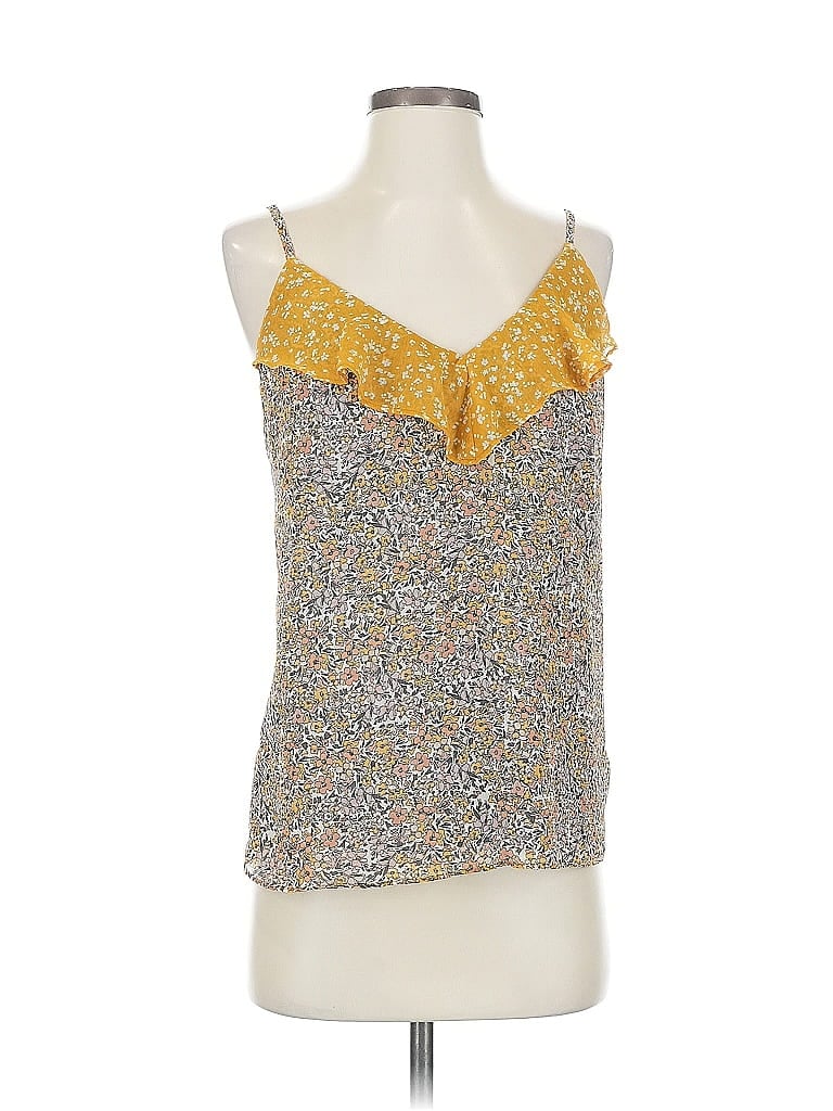 Pre-owned Banana Republic Factory Store Tank Top Yellow Sweetheart Neckline Tops