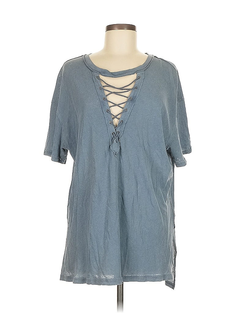 Pre-owned We The Free Short Sleeve T-shirt In Blue