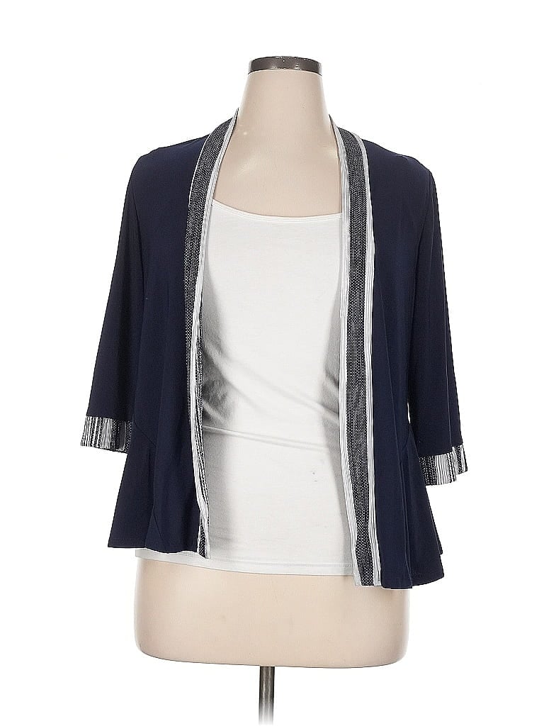 Click to view more detailed imagery on our partner's website Pre-owned R & M Richards Cardigan Sweater In Blue