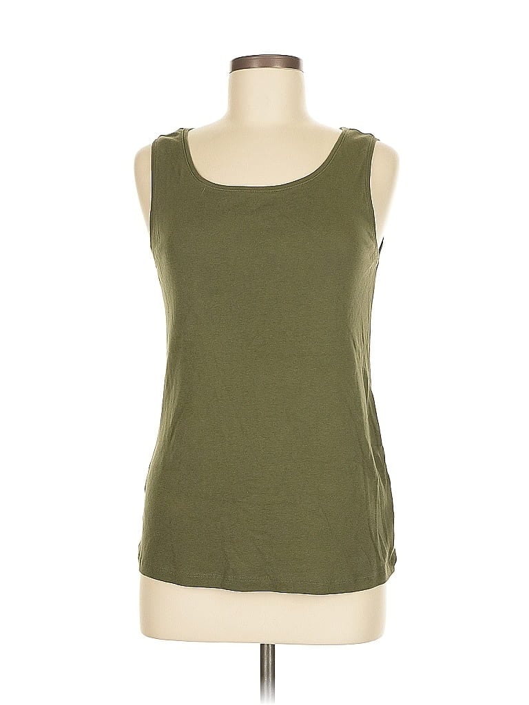 Pre-owned Croft & Barrow Tank Top Green Strapless Neckline Tops