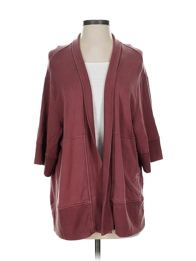 Click to view more detailed imagery on our partner's website Pre-owned Athleta Cardigan Sweater In Burgundy