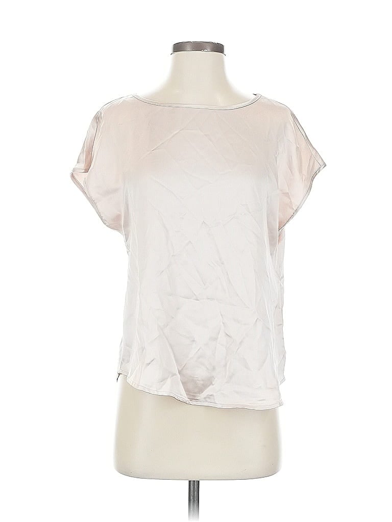 Click to view more detailed imagery on our partner's website Pre-owned Nicole Miller Short Sleeve Top Silver Boatneck Tops
