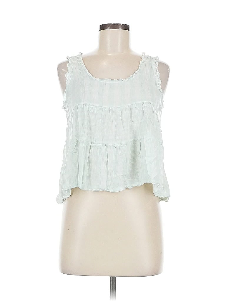 Pre-owned Love, Fire Sleeveless Blouse In Green