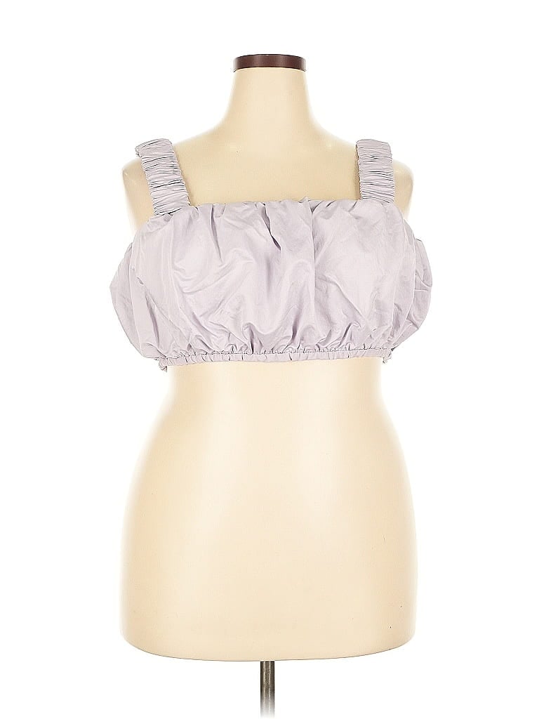 Pre-owned Eloquii Sleeveless Blouse In Purple