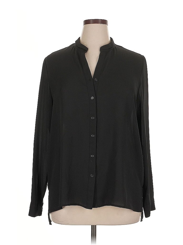 Pre-owned Premise Studio Long Sleeve Blouse In Black