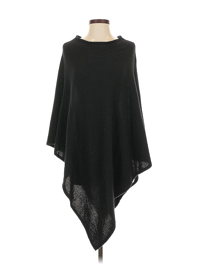 Pre-owned Repeat Cashmere Poncho In Black