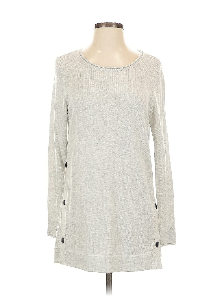 Pre-owned Nic + Zoe Long Sleeve T-shirt In Gray