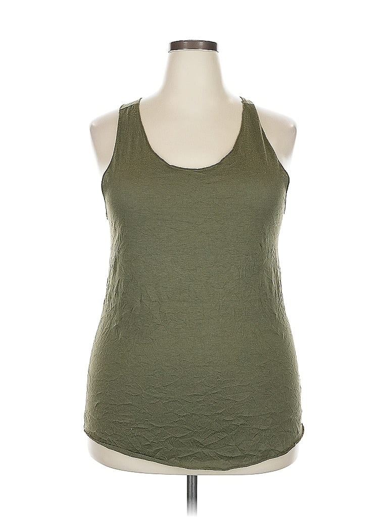 Pre-owned Assorted Brands Tank Top Green Halter Neckline Tops