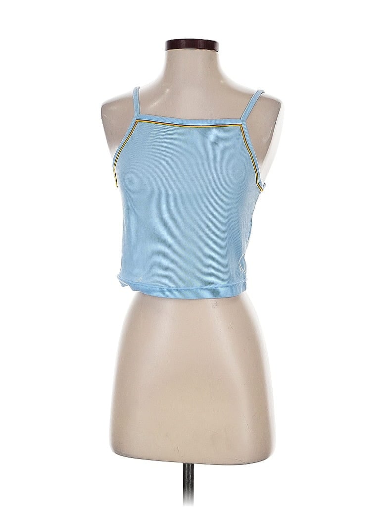 Pre-owned Nike Tank Top Blue Halter Neckline Tops