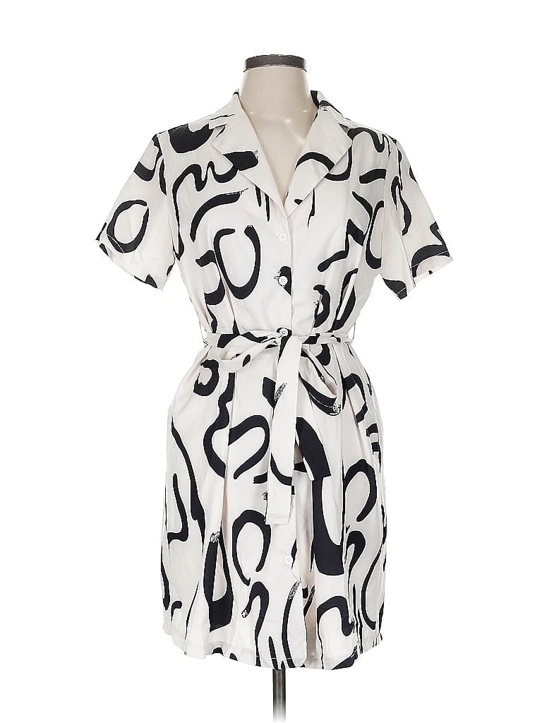 Pre-owned Shein Casual Dress In White