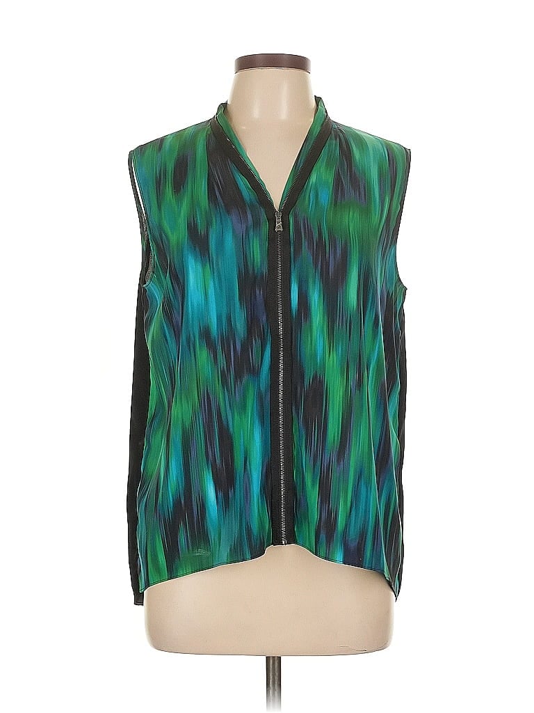 Pre-owned T Tahari Sleeveless Blouse In Green