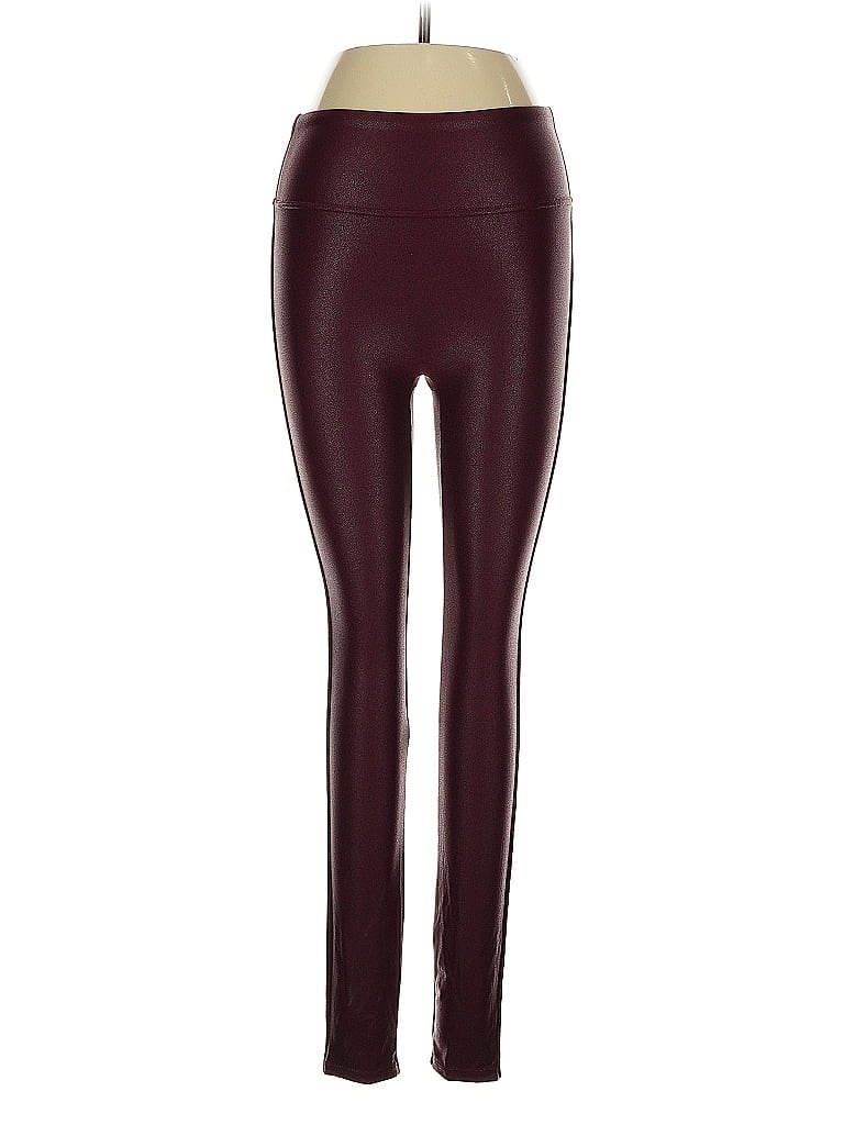 Pre-owned Assorted Brands Leggings In Burgundy