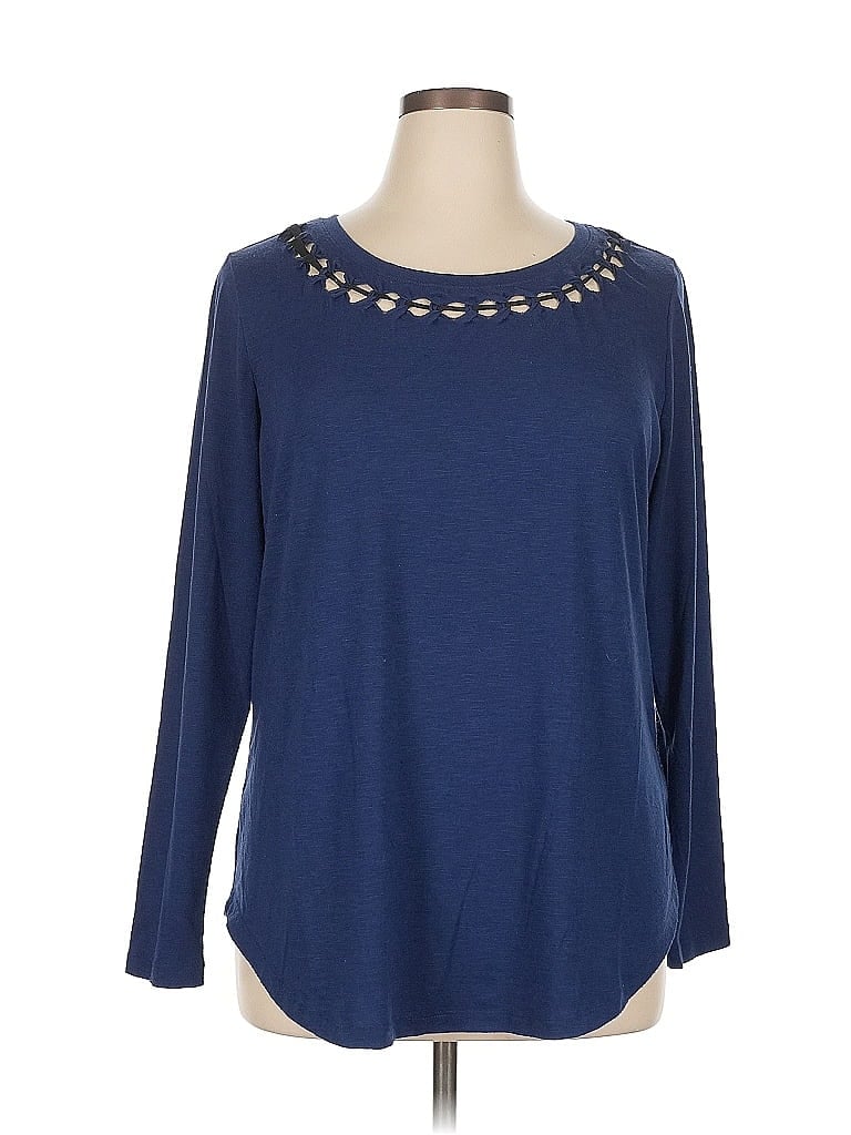 LANE BRYANT Pre-owned Long Sleeve T-shirt In Blue