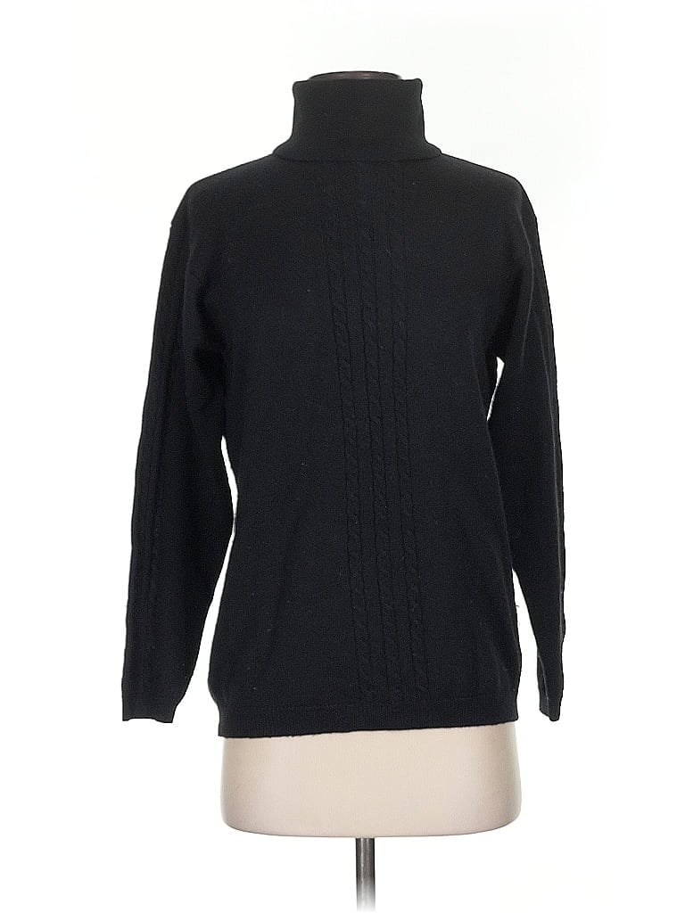 Pre-owned Rafaella Turtleneck Sweater In Black