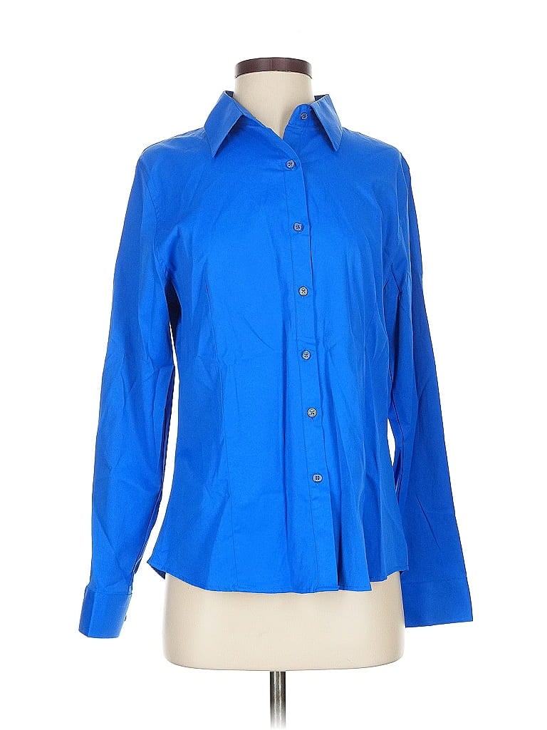 Assorted Brands Long Sleeve Blouse In Blue