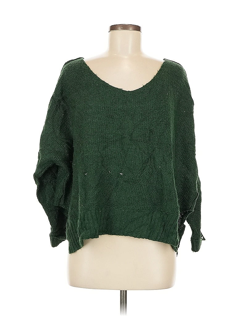 Pre-owned Main Strip Pullover Sweater In Green