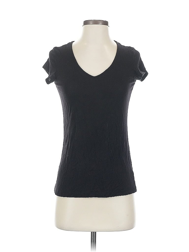 Pre-owned Tahari Short Sleeve T-shirt In Black