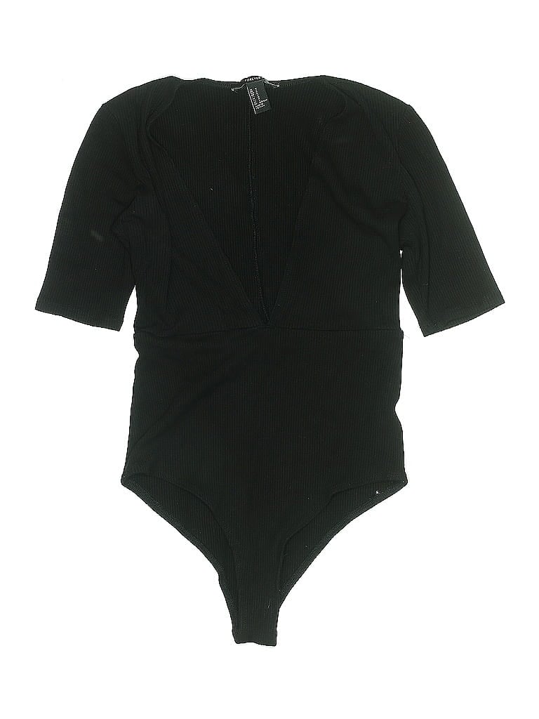 FOREVER 21 Pre-owned Bodysuit In Black
