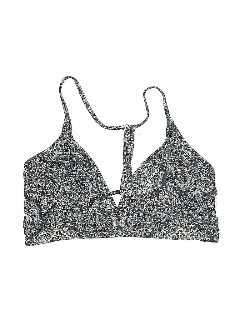 Pre-owned Carve Designs Swimsuit Top Blue Paisley Pattern Swimwear