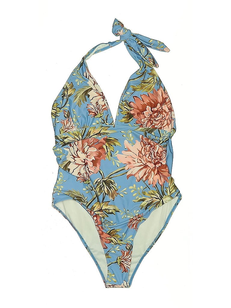 UNBRANDED Pre-owned One Piece Swimsuit In Blue