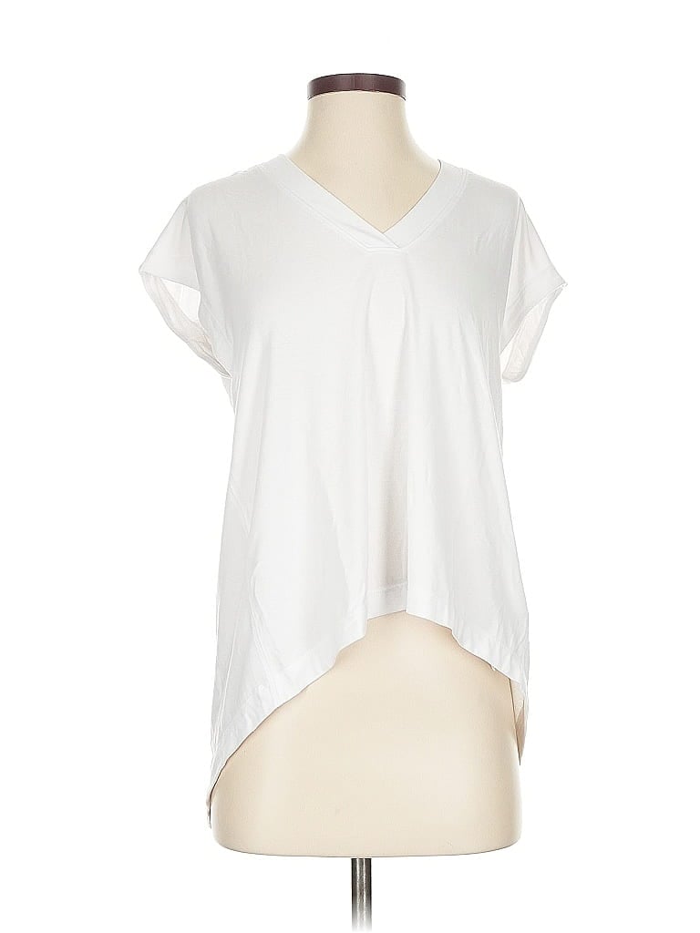 Pre-owned Athleta Short Sleeve T-shirt In White
