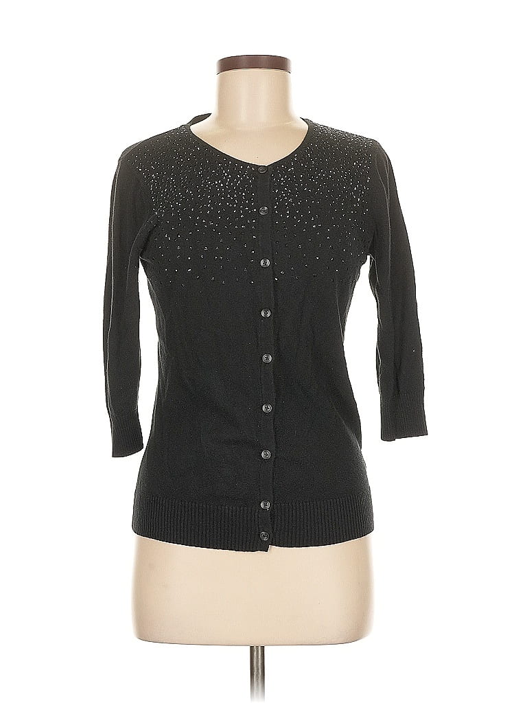 Pre-owned Merona Cardigan Sweater In Black