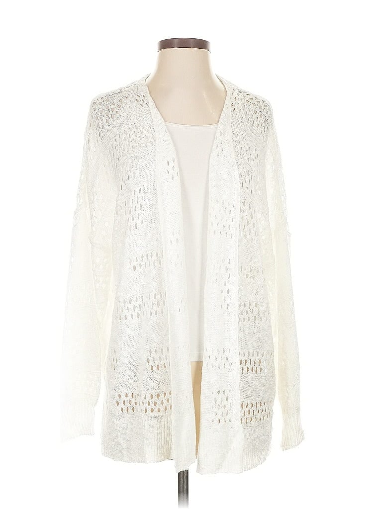 Pre-owned Hotouch Cardigan Sweater In White