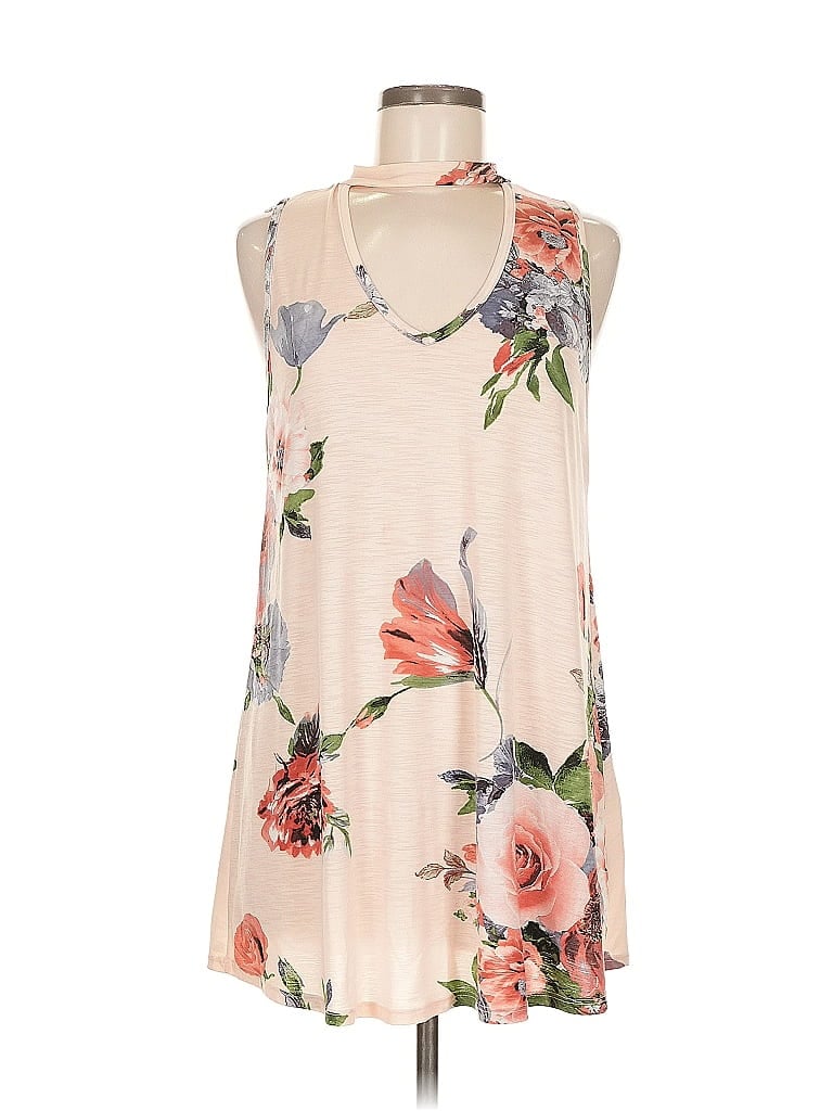 SUN & MOON Pre-owned Sleeveless Top Ivory Halter Neckline Tops In White