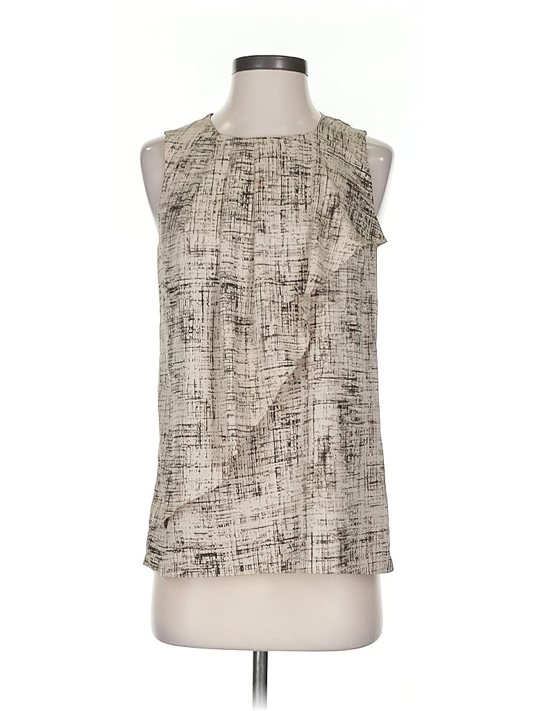 Pre-owned Ann Taylor Sleeveless Blouse In White