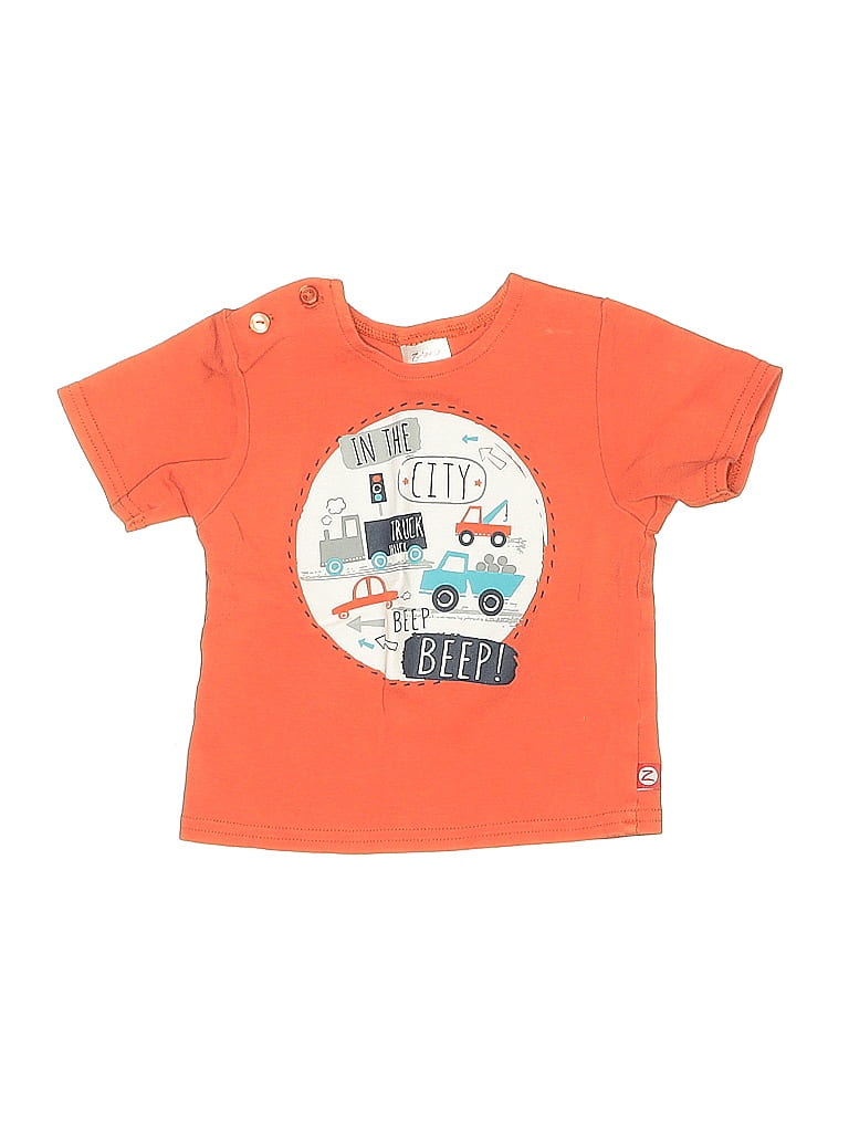 Pre-owned Zutano Babies' Short Sleeve T-shirt In Orange