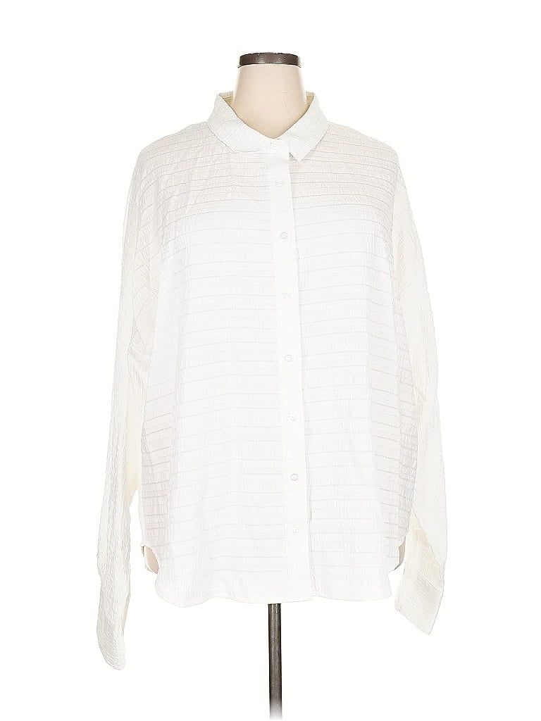 Nasty Gal Inc. Long Sleeve Button Down Shirt In White