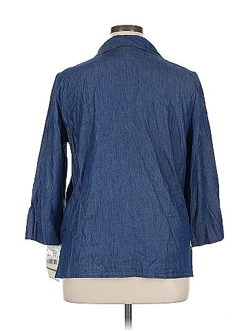 Alfred Dunner 3/4 Sleeve Button-Down Shirt (view 2)