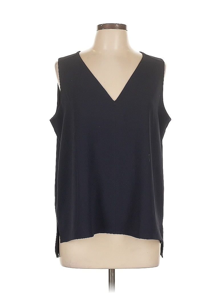 Pre-owned Ann Taylor Sleeveless Blouse In Blue