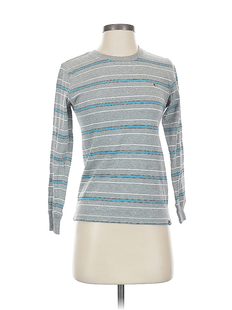 Pre-owned Quiksilver 3/4 Sleeve T-shirt In Silver