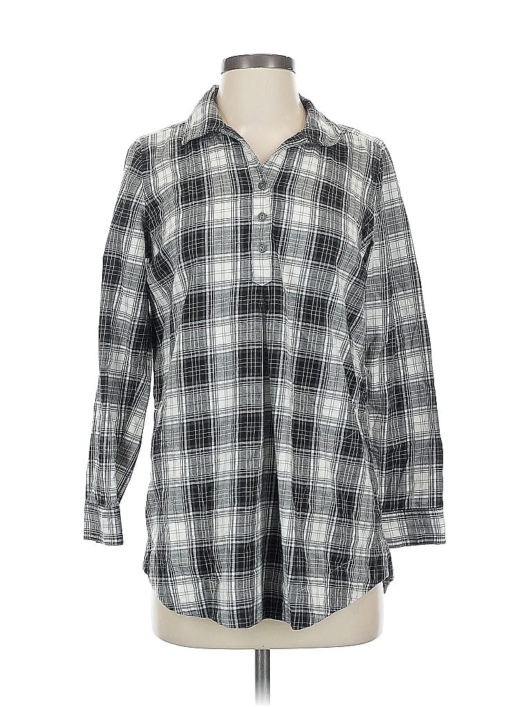Click to view more detailed imagery on our partner's website Pre-owned Jjill Long Sleeve Button Down Shirt In Black
