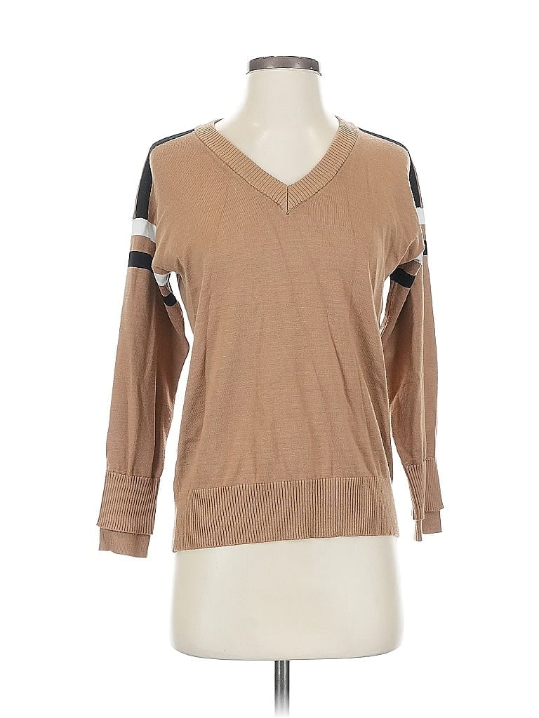Pre-owned Metric Knits Pullover Sweater In Brown