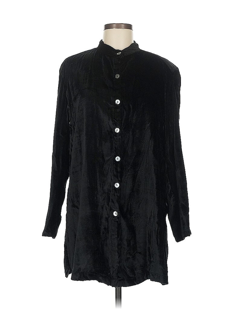 Click to view more detailed imagery on our partner's website Pre-owned Carole Little Long Sleeve Button Down Shirt In Black