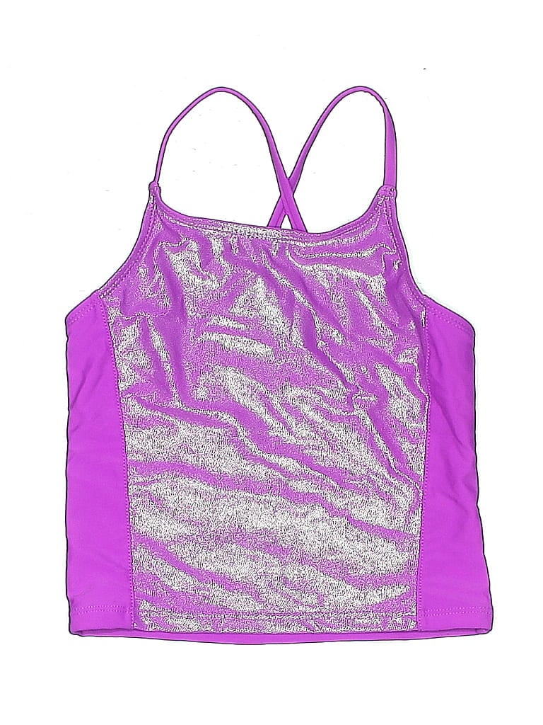 Pre-owned Unbranded Kids' Tank Top Purple Halter Neckline Tops