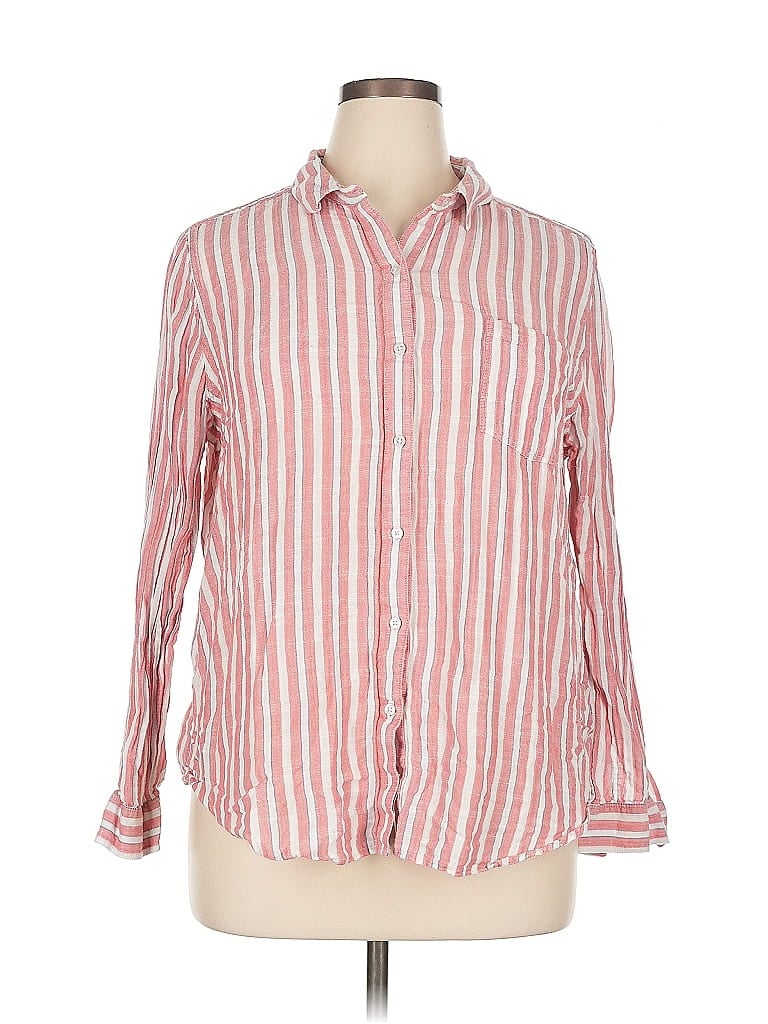 Pre-owned Lucky Brand Long Sleeve Button Down Shirt In Pink