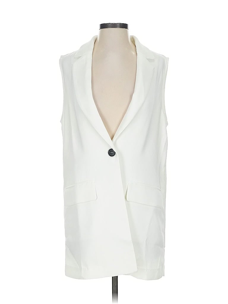 Pre-owned Motf Tuxedo Vest In White