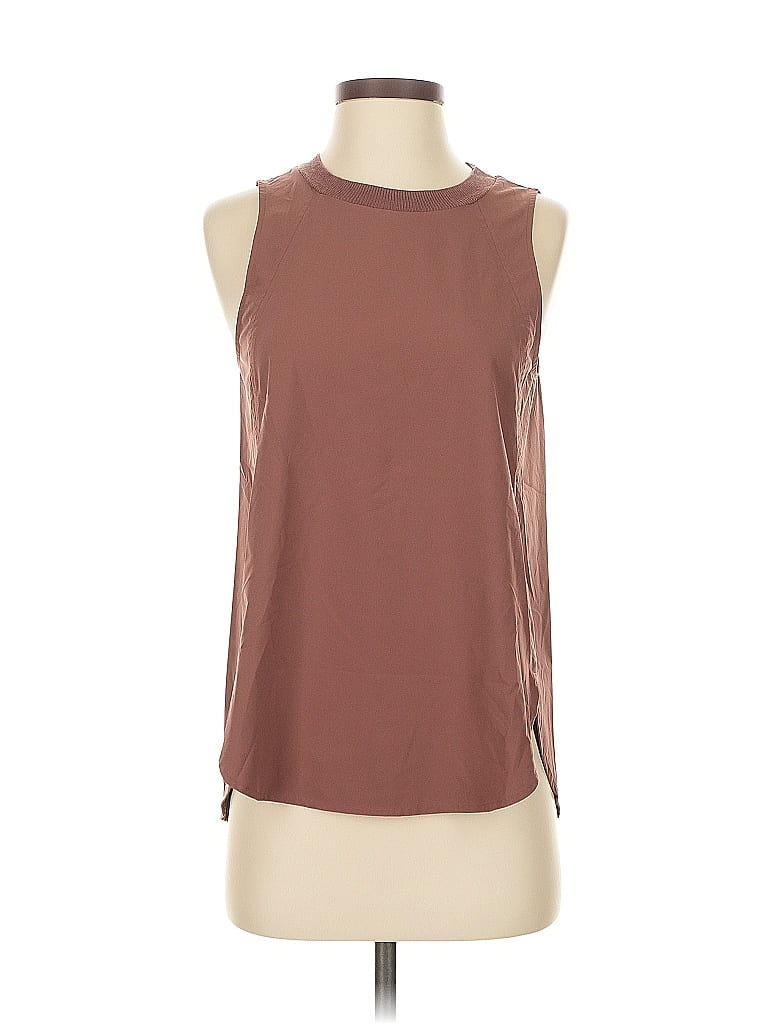 Pre-owned Athleta Sleeveless T-shirt In Brown