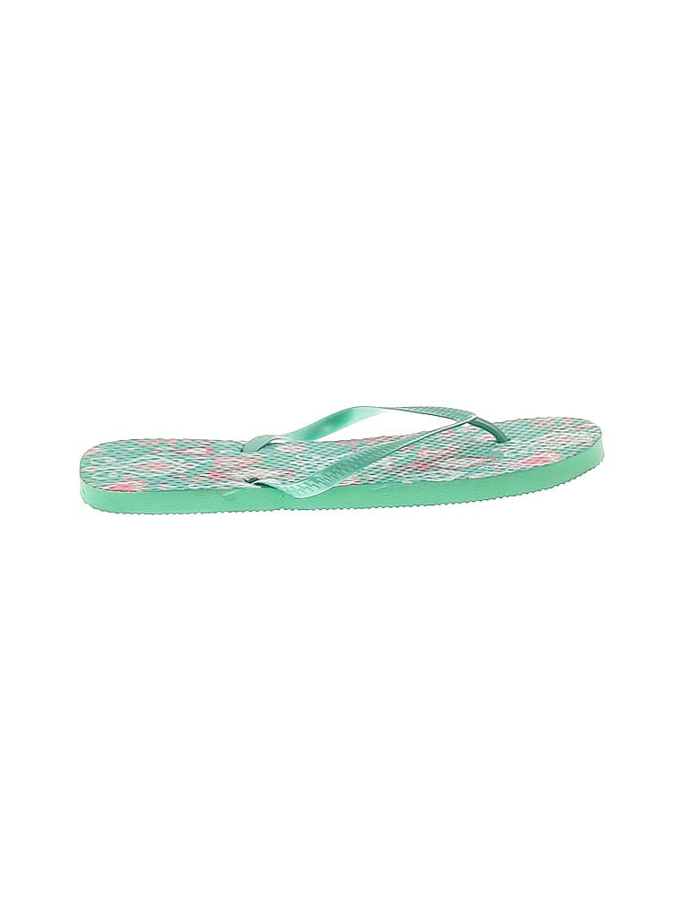 Pre-owned Unbranded Flip Flops In Green