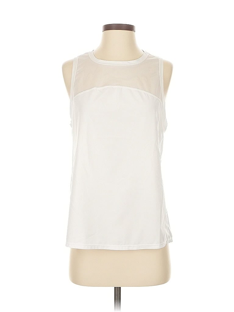 Pre-owned Z By Zella Sleeveless T-shirt In White
