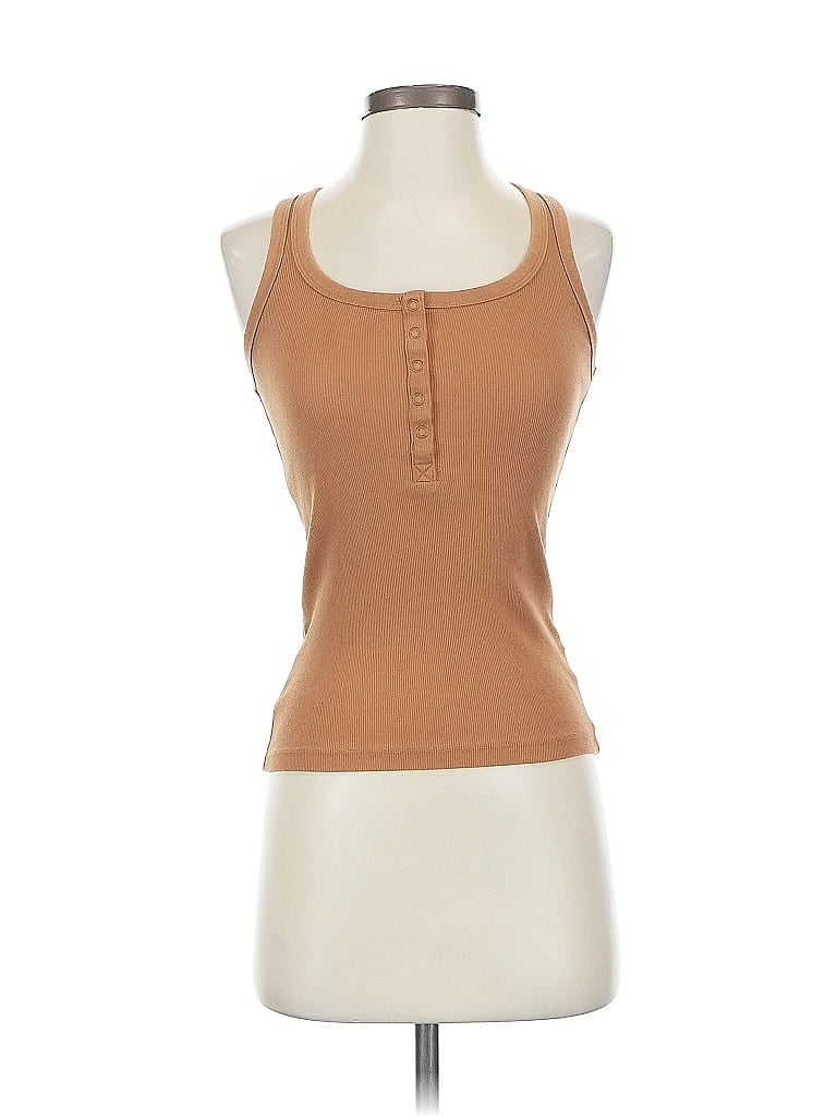 Pre-owned Wild Tank Top Brown Halter Neckline Tops