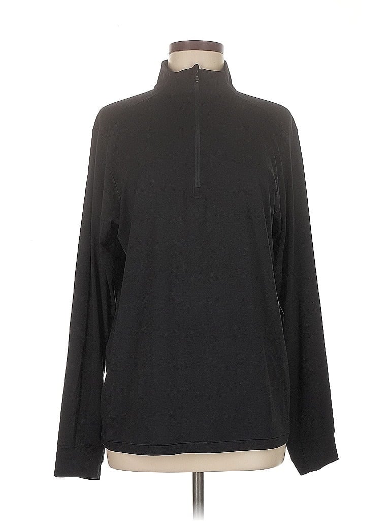 Pre-owned Active By Old Navy Long Sleeve Top Black Turtleneck Tops