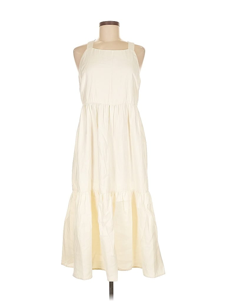 Pre-owned Mng Casual Dress In White