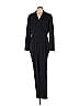 BCBGMAXAZRIA Chevron-herringbone Black Blue Jumpsuit Size L - photo 1