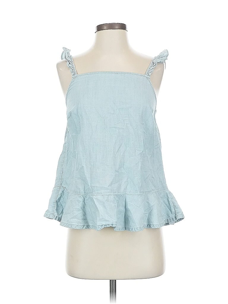 Pre-owned Madewell Sleeveless Blouse In Blue