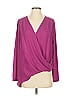 Eight Sixty 100% Polyester Purple Long Sleeve Blouse Size S - photo 1